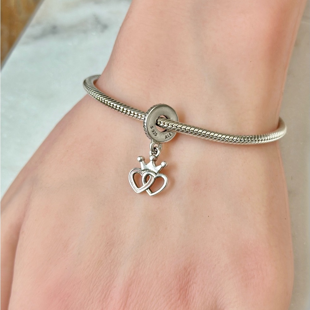 Pandora Sterling Silver Princess Crowned Heart Charm